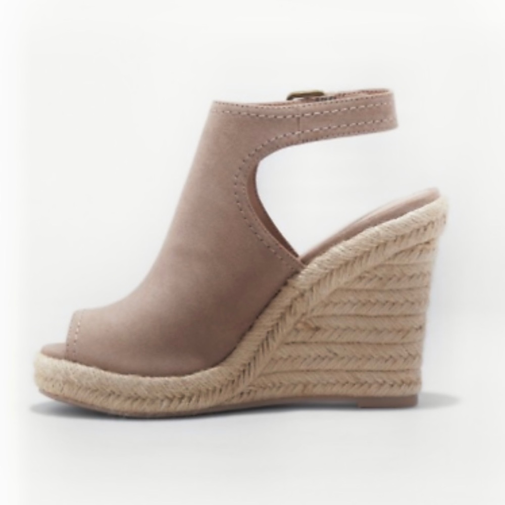 Espadrille Wedge Peep Toe Size 8 Summer Sandals Platform
